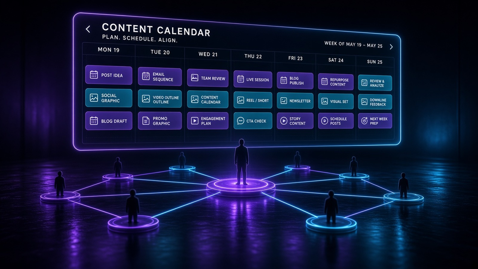 Manage your downline calendar without chaos